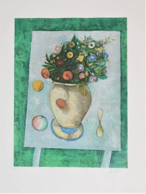 Franco Gentilini (1909-1981). "senza titolo", acquaforte acquatinta, cm 59x44, su foglio cm 