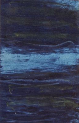 Paolo Patelli (1934). "senza titolo", olio su carta, cm 13x8, firma, l'opera &egrave; accompagnata da 