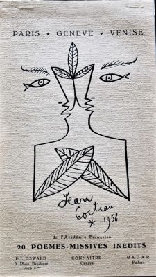 Jean Cocteau (1889-1963). "20 Poemes Missives inedits", taccuino con 20 poesie, cm 30x18 