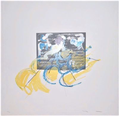 Mario Schifano (1934-1998). "senza titolo", serigrafia, cm 70x70, es. 188/200, firma, timbro a 