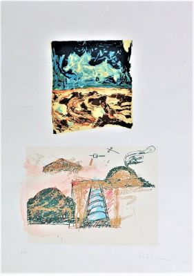 Mario Schifano (1934-1998). "senza titolo", serigrafia, cm 70x50, esemplare p.a., firma