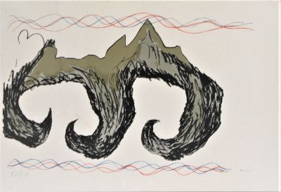 Franco Angeli (1935-1988). "senza titolo", serigrafia, cm 50x70, firma, es.87/120, l'opera 