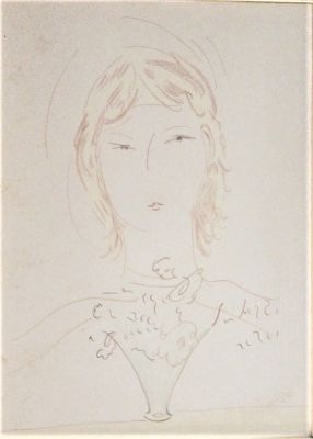 Fioravante Seibezzi ( 1906-1975). "senza titolo", tecnica mista su carta, cm 33x24, firma, in 