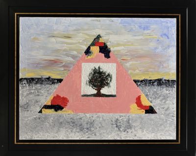 Armando Benvenuto Mazzucato. "senza titolo", olio su tela, cm 70x90, in cornice