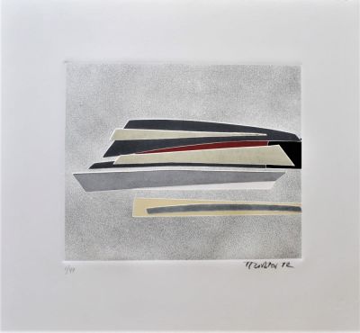 Hans Richter (1888-1976). "Dymos", acquaforte acquatinta, cm 40x44, firma, es. 1/99, eseguita 