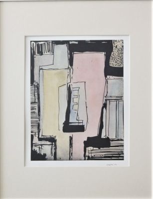 Gualtiero Nativi (1921-1999). "senza titolo", acquerello su serigrafia, cm 30x24, eseguito nel 