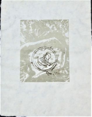 Max Ernst (1891-1976). "senza titolo", litografia su carta Japan, misure foglio cm 34x25.5 