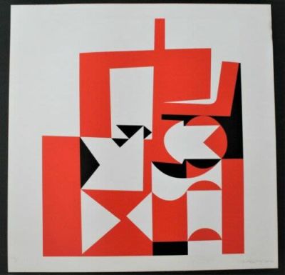 Anthony Hill (1930). "senza titolo", serigrafia su carta, cm 68x68, proveniente dalla Cartella 