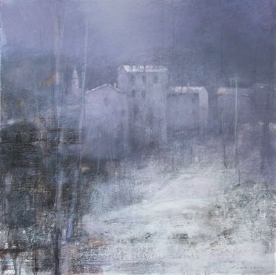 Renzo Crociara (1950). "senza titolo", olio su tavola, cm 50x50, firma, l'opera &egrave; accompagnata 