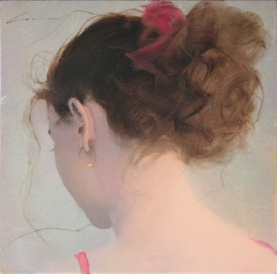 Renzo Crociara (1950). "senza titolo", olio su tavola, cm 28x28, firma, l'opera &egrave; accompagnata 