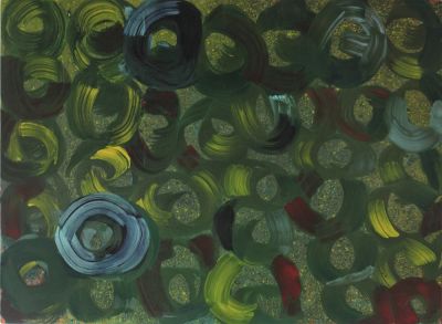 Autore Sconosciuto. "composizione", olio su pannello, cm 80x110, firma