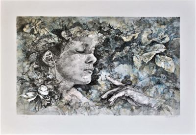 Renzo Vespignani (1924-2001). "senza titolo", litografia, cm 56x75, es. Xl / L, firma