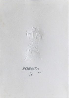 Miguel Berrocal (1933-2006). "senza titolo", calcografia, cm 33x23, firma, eseguito nel 1978