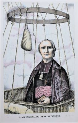 Christian Zeimert (1934). "L'ascensione… Du pere Dupanloup", litografia, cm90x56, firma, es. E.A 