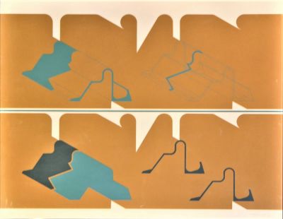 Antonio Lizarraga (1924-2009). "senza titolo", serigrafia, cm 63x77, firma, Es. PA