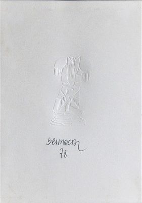 Miguel Berrocal (1933-2006). "senza titolo", calcografia, cm 33x23, firma, eseguito nel 1978