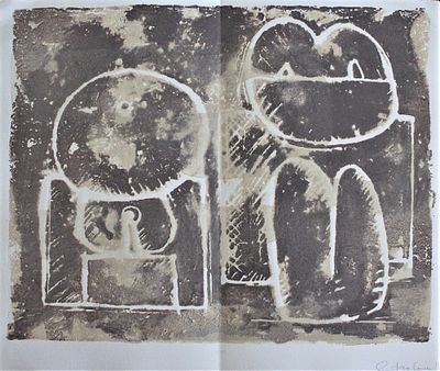 Pietro Cascella (1921-2008). "L'albero poeta", acquaforte acquatinta, cm 36.5x46.5, su foglio cm 