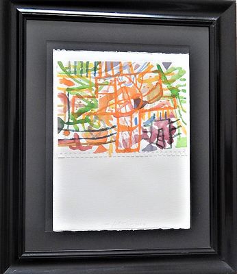 Mimmo Paladino (1948). "senza titolo", tecnica mista su carta, cm 49x38, firma e data (2004) 