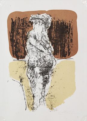 Carlo Mattioli (1911-1994). "senza titolo", litografia, foglio cm 36x26, firma, esemplare P.A 