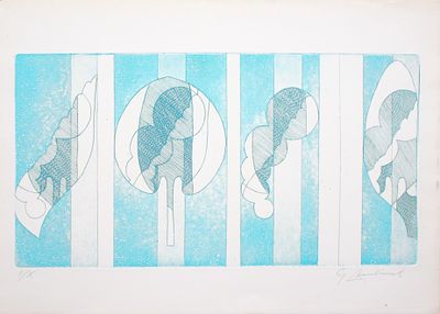 Giovanni Leonbianchi. "senza titolo", acquaforte acquatinta, foglio cm 70x50, firma, es. I / X