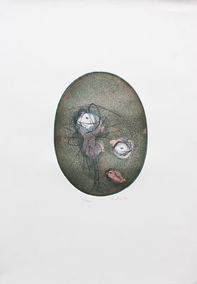 Philippe Labarthe (1936-2003). "senza titolo" acqueforte acquatinta, foglio cm 39x29, firma, es. 