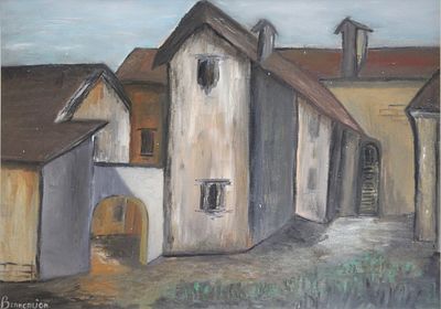 Giancarlo Brancalion. "senza titolo", olio su cartone telato, cm 70x50, firma