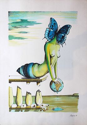 Capone. "senza titolo", serigrafia, foglio cm 50x70, firma, non numerata, eseguita nel 1981