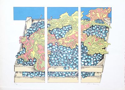 Glauco Baruzzi (1921-2009). "senza titolo", serigrafia, foglio cm 70x50, es. 43/99, firma 