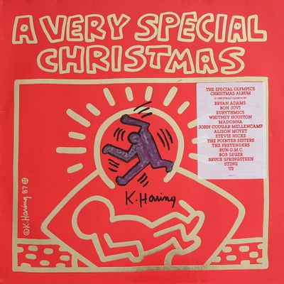 Keith Haring (1958-1990). "A very special Christmas", disco in vinile con copertina in 