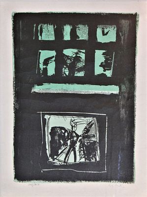 Giorgio Celiberti (1929). "senza titolo", litografia su carta, cm 50x36, firma, es. 308/350