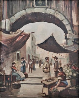 Franco Marcelli. "senza titolo", olio su tela, cm 60x50, firmato in basso a sinistra