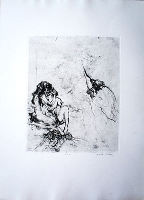 Walter Piacesi (1929). "senza titolo", foglio cm 55x39, firma, es. P.d.a.