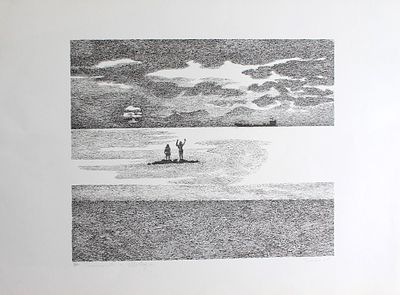 Tono Zancanaro (1906-1985). "senza titolo", litografia, foglio cm 70x50, firma, es. 31/40 