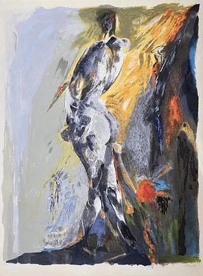 Ennio Calabria (1937-2024). "senza titolo", serigrafia, foglio cm 72x100, firma, es. 70 / 150