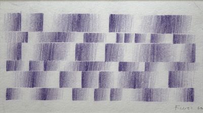 Ennio Finzi (1931-2024). "senza titolo", pastello su carta, cm 28x18, firma, eseguita nel 1969 