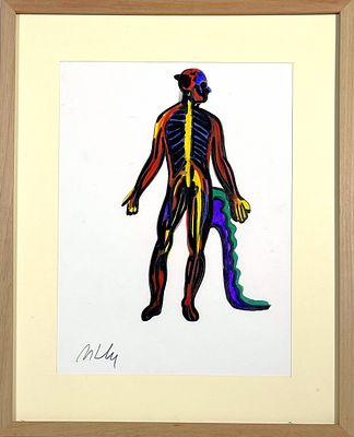 Marco Lodola “Senza titolo” - Marco Lodola (1955) “Untitled” Markers on cardboard, 33 x 24 cm. 