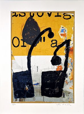 Mimmo Rotella “Mirò in nero” - Mimmo Rotella (1918-2006) “Mirò in Black” Multi-material silkscreen 