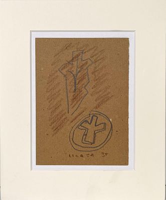 Riccardo Licata “Senza titolo” 1995 - Riccardo Licata (1929-2014) “Untitled” 1995. Pastels on 