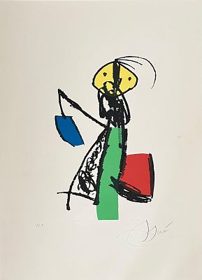 Joan Mirò “Chanteur des Rues II” 1981 - Joan Miró (1893 – 1983) “Chanteur des Rues II” (Planche 2) 
