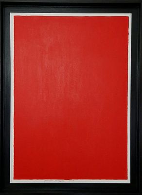 Bernard Aubertin “Monocromo rosso” 2008 - Bernard Aubertin (1934-2015) “Red Monochrome" 2008 