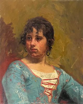 Caterina Sciuti “Senza titolo” - Caterina Sciuti (1862-?) “Untitled” Oil on canvas, 62 x 50 cm. 