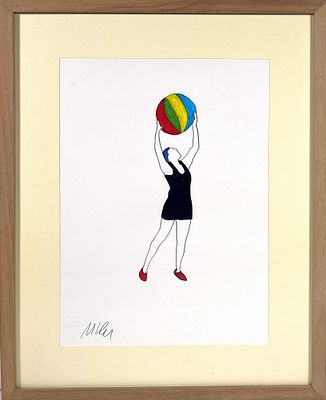 Marco Lodola “Senza titolo” - Marco Lodola (1955) “Untitled” Markers on cardboard, 33 x 24 cm. 