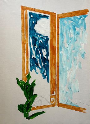 Mario Schifano “Finestra” seconda metà anni ‘70 - Mario Schifano (1934-1998) “Window,” second half 