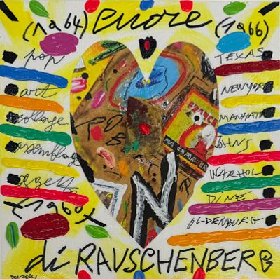 Bruno Donzelli “Cuore di Rauschenberg” - Bruno Donzelli (1941) “Rauschenberg's Heart” Oil and 