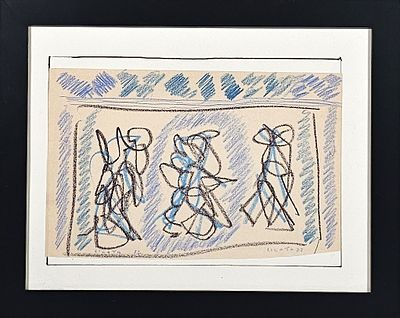 Riccardo Licata “Presente” 1982 - Riccardo Licata (1929-2014) "Presente" 1982 Pastels on paper, 19 