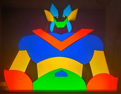 Marco Lodola “Goldrake” - Marco Lodola (1955)“Goldrake”Scultura luminosa in perspex e neon, cm 