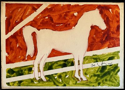 Mario Schifano “Senza titolo” prima met&agrave; anni ‘80 - Mario Schifano (1934-1998)“Senza titolo” prima 