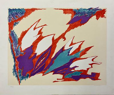 Giulio Turcato “Senza titolo” - Giulio Turcato (1912-1995)“Senza titolo”Litografia a colori su 