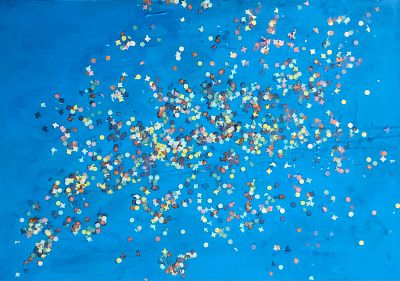 Tano Festa “Coriandolo” ‘80 - Tano Festa (1938-1988)“Coriandolo” ‘80Acrilico, coriandoli e 