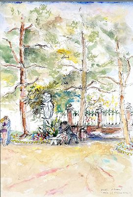 Walter Piacesi “Aria di primavera” - Walter Piacesi (1929-2022)“Aria di primavera”tecnica mista su 